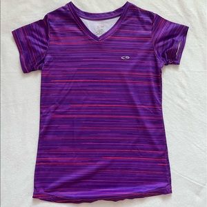 Champion Purple Striped Dri Fit Shirt